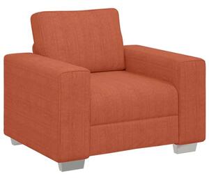 Sofa fotel czerwony pomarańczowy 100x77x82 cm tkanina kordowa