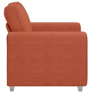 Sofa fotel czerwony pomarańczowy 100x77x82 cm tkanina kordowa