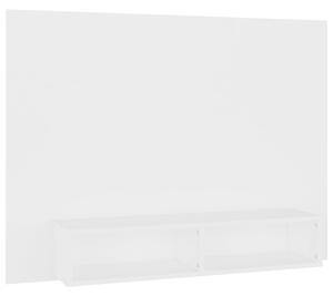 Wisząca szafka pod TV, biała, 120 x 23,5 x 90 cm, płyta wiórowa