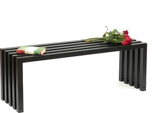 DanDiBo Ławka ogrodowa metalowa solidna odporna na warunki atmosferyczne czarna 120 cm ławka nowoczesna 96245 ławka parkowa żelazna ławka kwiatowa