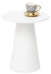 Minimalistyczny stolik pomocniczy biały ottawa 45 podstawa biały