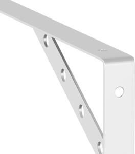 Wsporniki do półek, 4 szt., 30x2,5x15,5 cm, srebrna stal