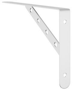 Wsporniki do półek, 4 szt., 30x2,5x15,5 cm, srebrna stal