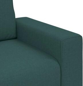 Sofa 2-osobowa ciemnozielona 160x77x82 cm tkanina