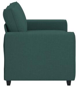 Sofa 2-osobowa ciemnozielona 160x77x82 cm tkanina
