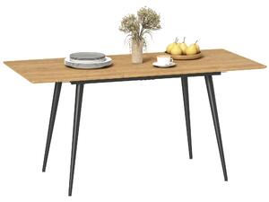 HOMCOM Stół rozkładany 120/160 x 75 cm Stół kuchenny dla 6–8 osób, kolor naturalny