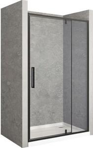 Rea Rapid Swing drzwi prysznicowe 120 cm czarny półmat/szkło przezroczyste REA-K6413