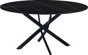 Stół do jadalni Bolt Edge - okrągły - 6 osób - marmurowy wygląd - 150x150x76cm