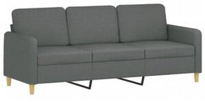 Sofa 3-osobowa z podnÃ³Å¼kiem, ciemnoszary, 180 cm, tkaninÄ