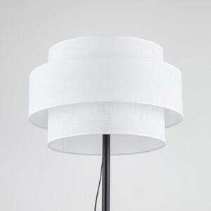 Lampa podłogowa TK Lighting CALISTO WHITE 5894 155 cm, abażur 50 cm, E27 LED do 15W, biała/czarna, nowoczesna do salonu