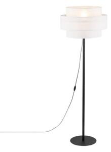 Lampa podłogowa TK Lighting CALISTO WHITE 5894 155 cm, abażur 50 cm, E27 LED do 15W, biała/czarna, nowoczesna do salonu