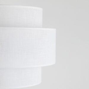 Lampa podłogowa TK Lighting CALISTO WHITE 5894 155 cm, abażur 50 cm, E27 LED do 15W, biała/czarna, nowoczesna do salonu