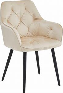 Krzesło Valora JORK Beige x1 - beżowe krzesło do minimalistycznych przestrzeni wypoczynkowych