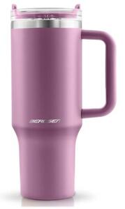 Kubek termiczny Berdsen termos ze słomką 1180ML stal nierdzewna na kawę herbatę