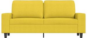 Sofa 2-osobowa, jasnoÅ¼Ã³Åta, 140 cm, tapicerowana tkaninÄ