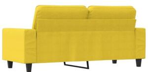 Sofa 2-osobowa, jasnoÅ¼Ã³Åta, 140 cm, tapicerowana tkaninÄ