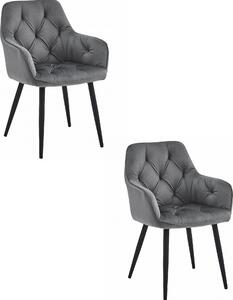 Krzesło Valora JORK Dark Grey x2 - Dwa szare krzesła do wyrafinowanych aranżacji