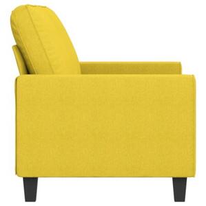 Sofa 2-osobowa, jasnoÅ¼Ã³Åta, 140 cm, tapicerowana tkaninÄ