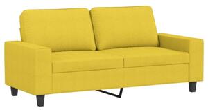 Sofa 2-osobowa, jasnoÅ¼Ã³Åta, 140 cm, tapicerowana tkaninÄ