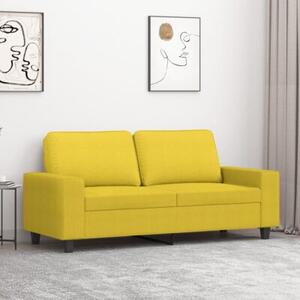 Sofa 2-osobowa, jasnoÅ¼Ã³Åta, 140 cm, tapicerowana tkaninÄ