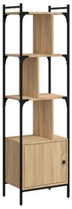 Biblioteczka z drzwiczkami, dąb sonoma, 44,5x30x154,5 cm