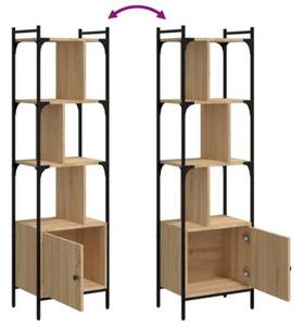 Biblioteczka z drzwiczkami, dąb sonoma, 44,5x30x154,5 cm