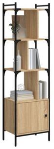 Biblioteczka z drzwiczkami, dąb sonoma, 44,5x30x154,5 cm