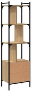 Biblioteczka z drzwiczkami, dąb sonoma, 44,5x30x154,5 cm