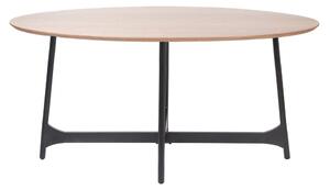 HOMLA Stół SAVELMA naturalny z czarnymi nogami 180x85x76cm