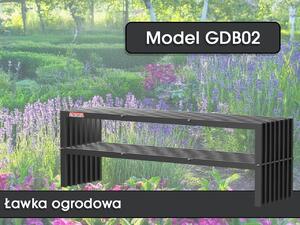 Ławka ogrodowa GDB02, 150 x 50 x 40 cm