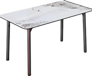 Stoły do jadalni Mandino – 4–6 osób – Wygląd marmuru – 160 cm – Prostokątne – Nowoczesne