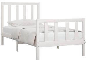 Białe drewniane łóżko 90x200 cm - Ingmar 3X