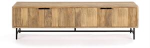 Szafka pod TV z litego drewna mango w naturalnym kolorze 190x50x40 cm Mundra – MOME