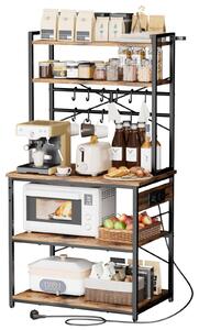 Półka Kuchenna Vevor Baker S Rack 800X400X1618Mm Z Haczykami I Listwą