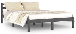 Szare łóżko małżeńskie z drewna 140x200 cm - Lenar 5X