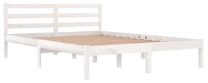 Białe dwuosobowe łóżko z drewna 140x200 cm - Lenar 5X