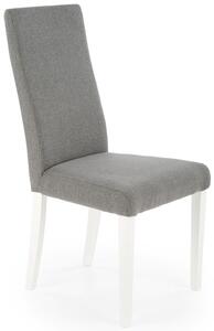 Drewniane krzesło tapicerowane szary + biały - Ulto 4X