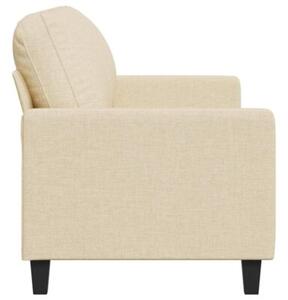 Sofa, 3-osobowa kremowa, 180 cm, tapicerowana tkaninÄ