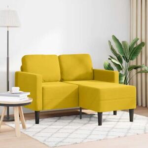 Sofa 2-osobowa z szezlongiem w ksztaÅcie litery l, Å¼Ã³Åta, 125cm
