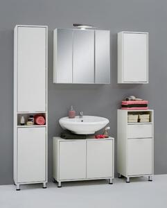 FMD Wisząca szafka łazienkowa, 36,8x17,1x67,3 cm, biała
