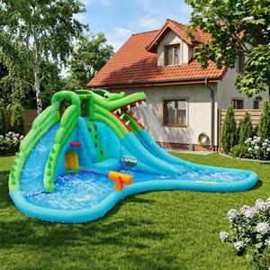 Dmuchany duży zamek KROKODYL 2w1 wodna zjeżdżalnia trampolina HappyHop
