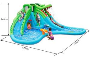 Dmuchany duży zamek KROKODYL 2w1 wodna zjeżdżalnia trampolina HappyHop