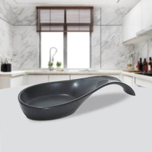 Ceramiczna podstawka pod łyżkę wazową Geometry Black MAESTRO