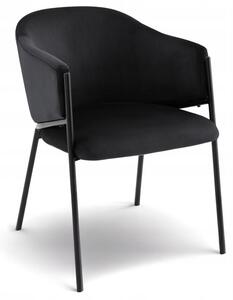 Nowoczesne krzesło kuchnia jadalnia salon velvet KT208 Neva czarne II gat