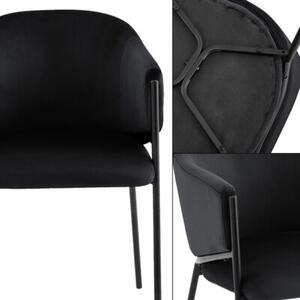 Nowoczesne krzesło kuchnia jadalnia salon velvet KT208 Neva czarne II gat