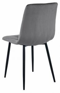 Zestaw stół NP 120x80cm Craft Czarny + 4 krzesła LIBRA szare