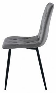 Zestaw stół NP 120x80cm Craft Czarny + 4 krzesła LIBRA szare