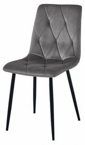Zestaw stół NP 120x80cm Craft Czarny + 4 krzesła LIBRA szare