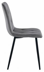 Zestaw stół NP 120x80cm Craft Czarny + 4 krzesła LIBRA szare