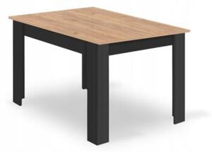 Zestaw stół NP 120x80cm Craft Czarny + 4 krzesła LIBRA szare